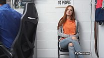 Spicy red head Scarlett Mae ends up getting fucked by horny officer
