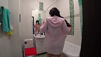 Milf fucked her daughter in the bathroom, anal sex with sexual butt.