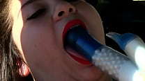 19 Year Old BBW Lizzy Give Head To A Vibrator