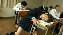 Japanese teen in uniform s. in classroom