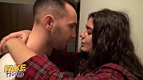 Fake Hostel rough sex threesome in a hostel with sexual teasing