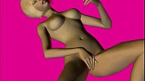 Hot virtual 3d stripper in pink lingerie