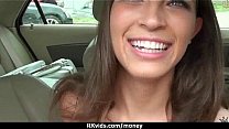 Tight teen fucks a man in front of the camera for cash 17