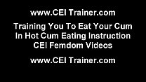 Pour your cum down your own throat CEI