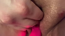 Woman Solo Plays with Pink Vibrator