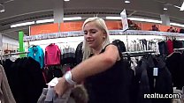 Adorable czech cutie was teased in the shopping centre and fucked in pov