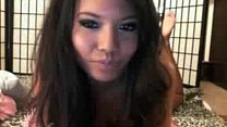 Thai girl plays on webcam