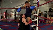 Gay boxing guys having sex in the gym