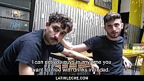 Hot Latino Guys Share A Cute Boy’s Tight Hole And Cover Him In Cum