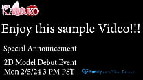 Special Announcement 3D Preview Video - 2D Model Debut EVENT!!!! HORNY CATGIRL FOOTJOB 2D/3D ASMR