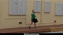 Desperate teen naked in public and fucks to pay rent 14