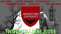 Jane Judge Role Playing Game Monster U 13 with Roxxie Moth, Violet October, Cassie Cummings, RickyxxxRails