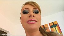 Kate starring in group blowjob facial scene from Cum For Cover