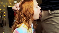 Real hardcore blowjob redheaded babe to tears