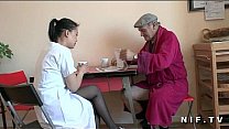 French old man Papy Voyeur doing a young asian nurse