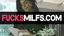 FucksMILFs.com - To ease the tension, she lets him stroke between her thicc thighs.
