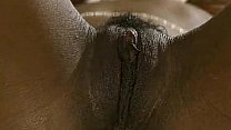 Ebony MILF Fingered And Masturbate Pussy Using Orange Sex Toy