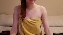 SEXY REDHEAD MASTURBATES TO A LOUD AND CREAMY ORGASM AFTER A HOT SHOWER!!