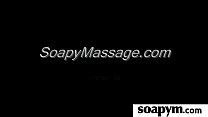 Babe gives erotic soapy massage 13