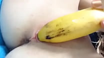 Banana scandal wet looking female