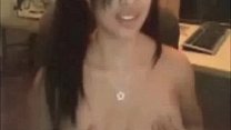 Cute Asian teen shows her big tits on webcam