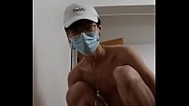 Asian Twink boy tease you with white socks