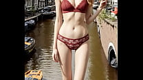 阿姆斯特丹运河沿岸的内衣模特