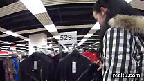 Striking czech chick gets seduced in the mall and fucked in pov