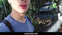 LatinCums.com - Young Latino Twink Boy Paid Money For Sex With Guy In Workshop