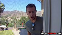 Gay jock spying on his stepbrother masturbating