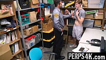 Gay Security Officer Punishes the Shoplifting Guy - Perps4k
