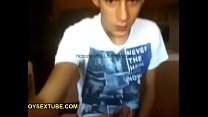 Cute Gay Teen Boy Masturbating His Nice Cock and Cum