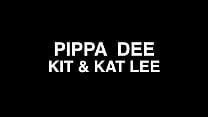 Pippa Dee lends her man to Kit and Kat Lee for a big fuck party