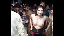 Sexy girl nude dance striping off in public while dancing