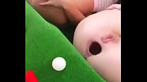 Golf ball in ass