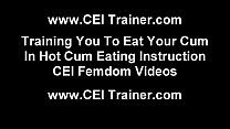 Eat your cum until you love it you little slut CEI