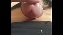 Playing with my cock. Masturbating pre cum.
