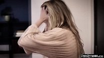 Blonde teen sees her 2nd after quite a while.Shes stressed out cause of her feelings for him.When she finally tells they start to kiss.they get naked and shes fingered while throating his hard cock.He then doggystyles her hard