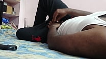 Lonely fun and masturbation in room