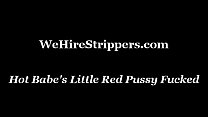 Hot Babe's Little Red Pussy Fucked