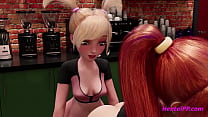 Babes Futa ( Dickgirl ) Sex In Coffe Shop ◆ 3D Animation