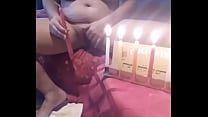 Milf With Big Boobs Fucking Herself with a Candle