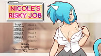 Nicole Risky Job [sex games] Ep.4 hot milf with blue colored hair is doing camshow