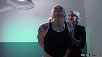 Ariel X bent over handcuffed big tits blonde and anal toyed her