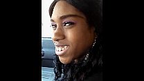 Ebony Upskirt  and Mooning By Slim Hottie Msnovember, As She Walks In Public, Flashes Her Pretty Curvy Ass and Pussy, Lifting Her Dark Dress Outdoors on Sheisnovember