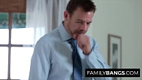 Sleepy Babysitter Banged by The Family Boss ⭐ FamilyBangs.com