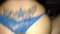 Tattoo slut rides dick reverse cowgirl