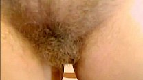 Big hairy bush on horny russian lady