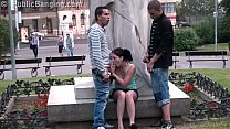 Teens PUBLIC street sex orgy by a famous statue PART 2