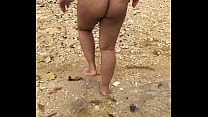 Big Tit Asian MILF Nude on Beach